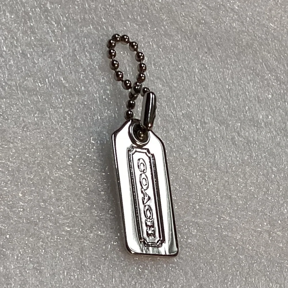 Coach Metal Bag Tag/Hang Tag 1.25”x 0.5”